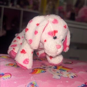 Webkinz Plush White and Pink Heart Puppy Toy